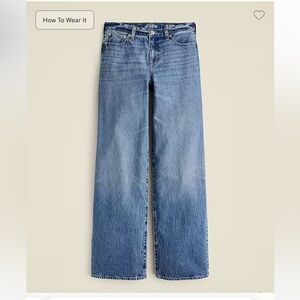 J. Crew Women's Lower-rise wide-leg jean in 1984 rigid, NWT, size 31
